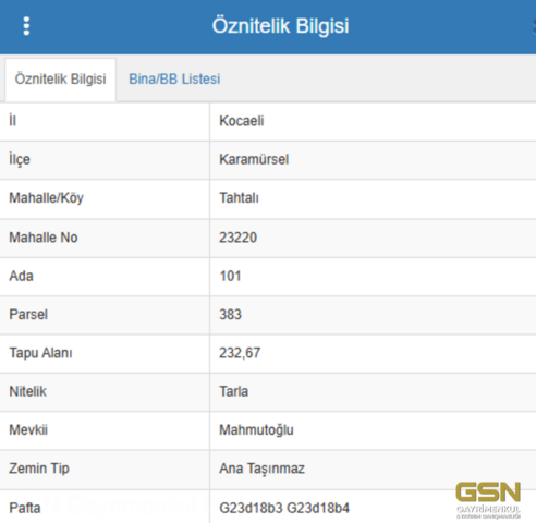 10-KOCAELİ KARAMÜRSEL TAHTALI'DA 6 TAPU 24.287M2 SATILIK ARAZİ