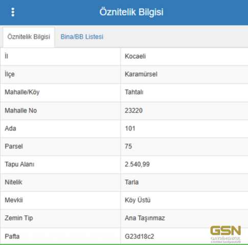 8-KOCAELİ KARAMÜRSEL TAHTALI'DA 6 TAPU 24.287M2 SATILIK ARAZİ