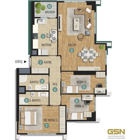 3-KARTAL TEKNİK YAPI YÜCEL PARK TAPUSU HAZIR 3+1 DAİRE